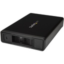 StarTech eSATA Enclosure, Hard Drive Enclosure for 3.5in SATA HDD, USB 3.0 / eSATA, Trayless, External HDD Enclosure, Metal