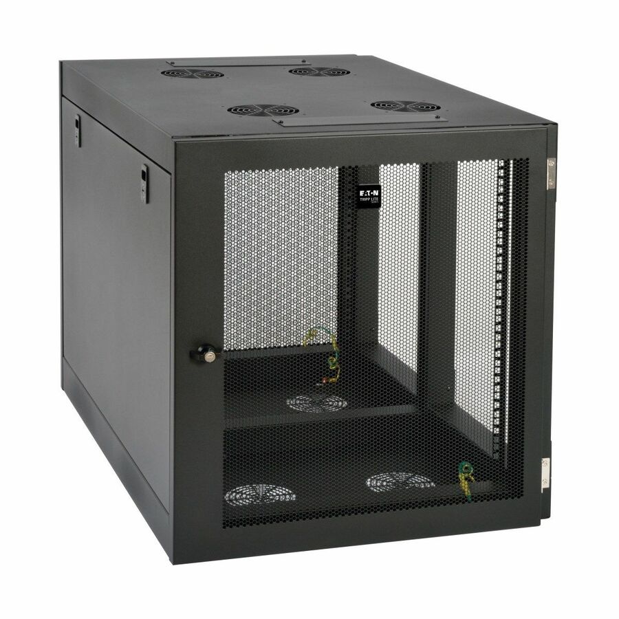 Tripp Lite by Eaton SmartRack 12U Heavy-Duty Low-Profile Server-Depth Side-Mount Wall-Mount Small Rack Enclosure