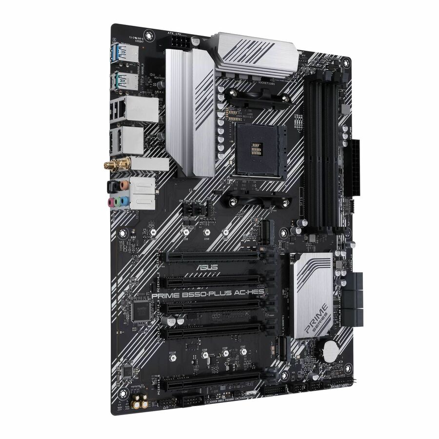 Asus Prime PRIME B550-PLUS AC-HES Desktop Motherboard - AMD B550 Chipset - Socket AM4 - ATX
