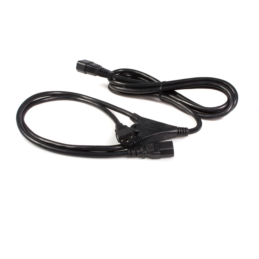 StarTech 10ft (3m) Power Extension Cord Splitter, C14 to 2x C13, 13A 250V, 16AWG, Computer Power Cord Extension, Power Extension Cable