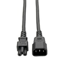 Tripp Lite by Eaton Laptop Power Adapter Cord C14 to C5 Adapter - 7A 250V 18 AWG 6 ft. (1.83 m) Black