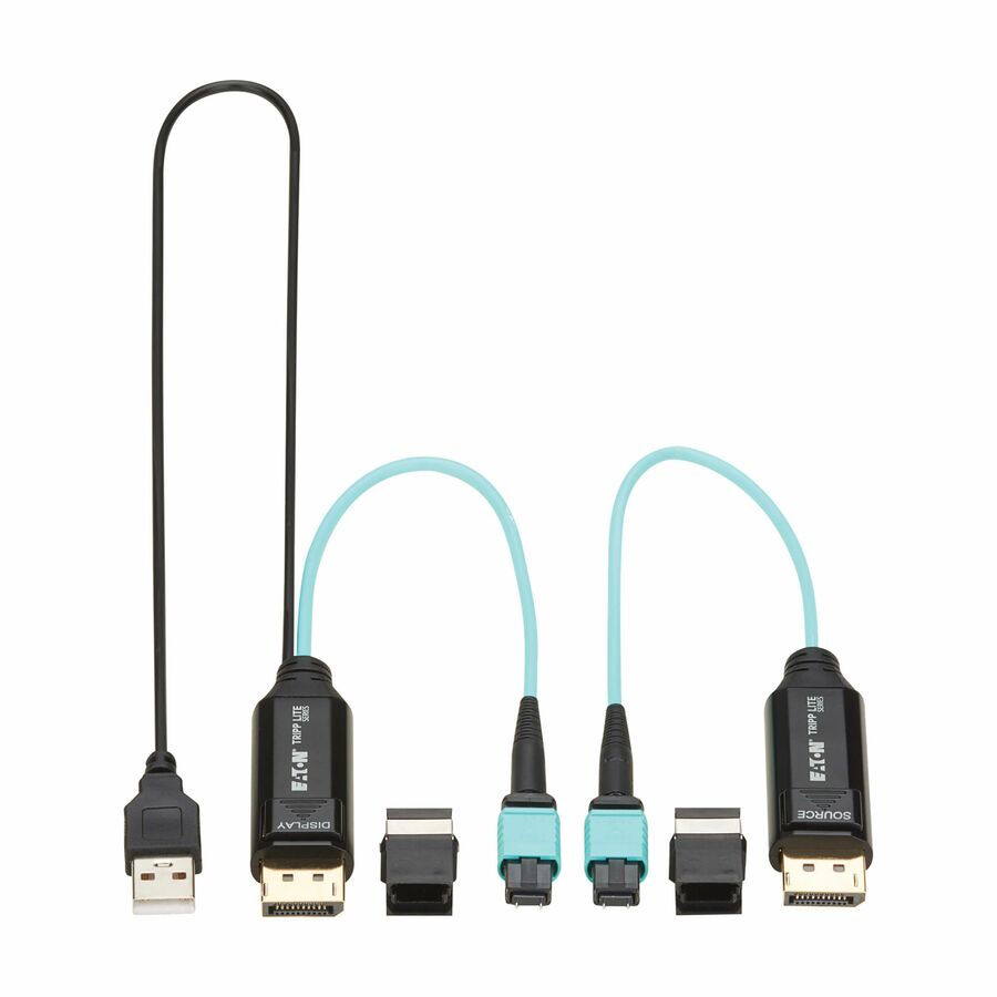Eaton Tripp Lite Series DisplayPort Fiber Extender Terminations for MPO Fiber Optic Cable - 8K 60 Hz, 32.4 Gbps, LSZH, Up to 328 ft. (100 m)