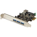 StarTech 4 Port PCI Express USB 3.0 Card - 3 External and 1 Internal - 5Gbps
