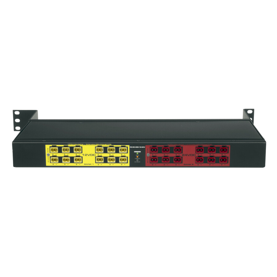 Middle Atlantic 300W Maximum Power DC Power Distribution with Split-Bank 12V & 24V Outputs