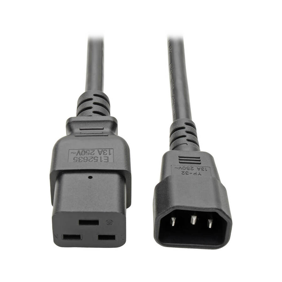 Eaton Tripp Lite Series Power Cord, C19 to C14 - 10A, 100-250V, 16 AWG, 6 ft. (1.83 m), Black