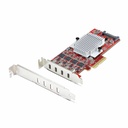 StarTech 4-Port USB Type-C PCIe Card, USB 3.2 10Gbps, USB-C PCI Express Expansion Card, 4x Independent USB Controllers, TAA-Compliant