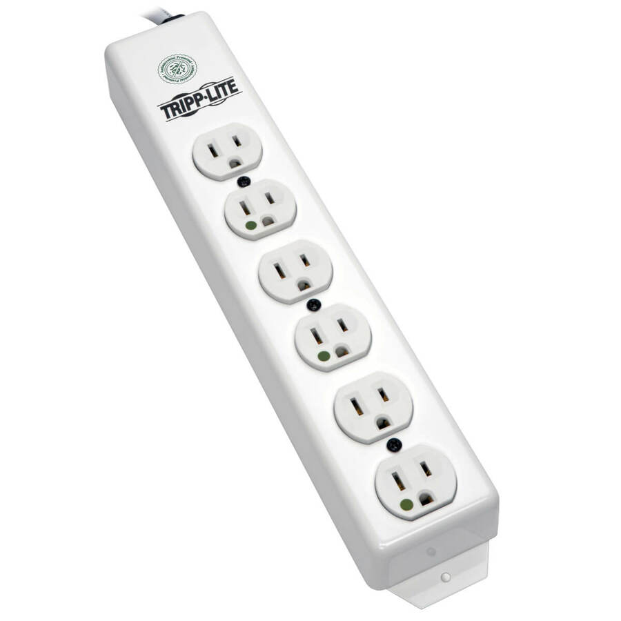 Tripp Lite by Eaton Safe-IT Medical-Grade Power Strip UL 1363 6x Hospital-Grade Outlets Antimicrobial 1.5 ft. (0.45 m) Cord