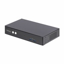 StarTech 2-Port Dual-Monitor DisplayPort KVM Switch, RS232 Serial Control, 4K 60Hz, 2x USB 5Gbps Hub Ports, TAA Compliant