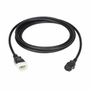 Eaton Tripp Lite Series PDU Power Cord, C13 to P-Lock C14 - North America and Europe Rated, 10A, 250V, 18 AWG, 10 ft. (3.1 m), Black