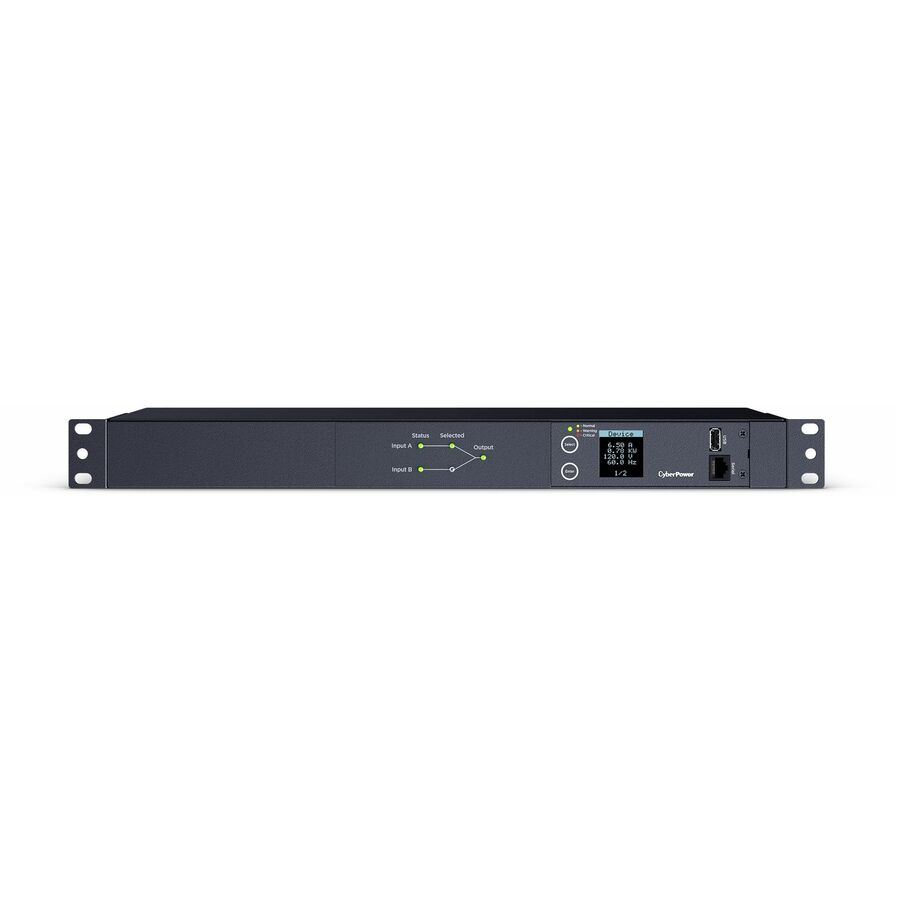 CyberPower PDU24001 Single Phase 100 - 120 VAC 15A Metered ATS PDU