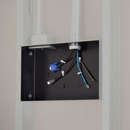 Chief Proximity In-Wall Storage Box - Compatible with Thinstall and Fusion Wall Mounts - Black