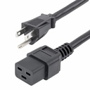 StarTech 3ft (1m) Heavy Duty Power Cord, NEMA 5-15P to C19, 15A 125V, 14AWG, Computer Power Cord, Heavy Gauge Power Cable