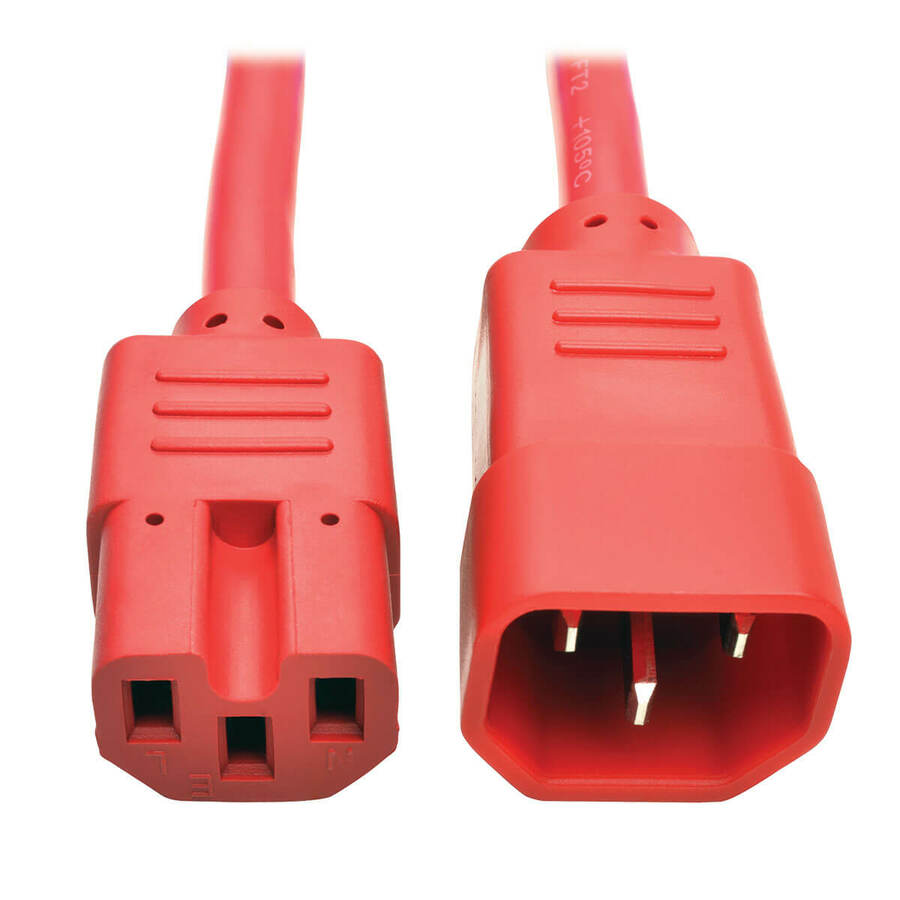 Tripp Lite by Eaton Power Cord C14 to C15 - Heavy-Duty 15A 250V 14 AWG 6 ft. (1.83 m) Red