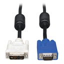 Eaton Tripp Lite Series DVI to VGA High-Resolution Adapter Cable with RGB Coaxial (DVI-A to HD15 M/M), 10 ft. (3.1 m)