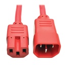 Tripp Lite by Eaton Power Cord C14 to C15 - Heavy-Duty 15A 250V 14 AWG 2 ft. (0.61 m) Red