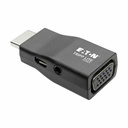 Eaton Tripp Lite Series Compact HDMI to VGA Adapter Video Converter with Audio (M/F), TAA