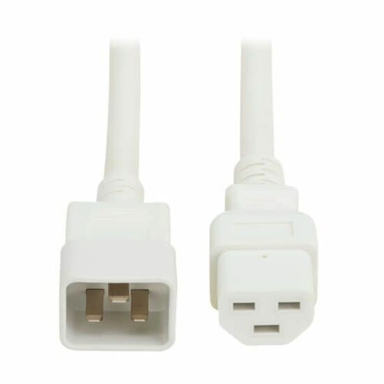 Eaton Tripp Lite Series Power Cord, C20 to C21 - Heavy-Duty, 20A, 250V, 12 AWG, 2.5 ft. (0.76 m), White
