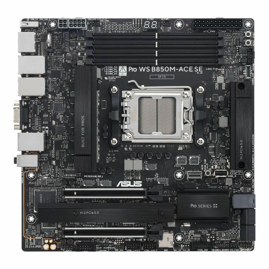 Asus WS B850M-ACE SE Workstation Motherboard - AMD B850 Chipset - Socket AM5 - Micro ATX