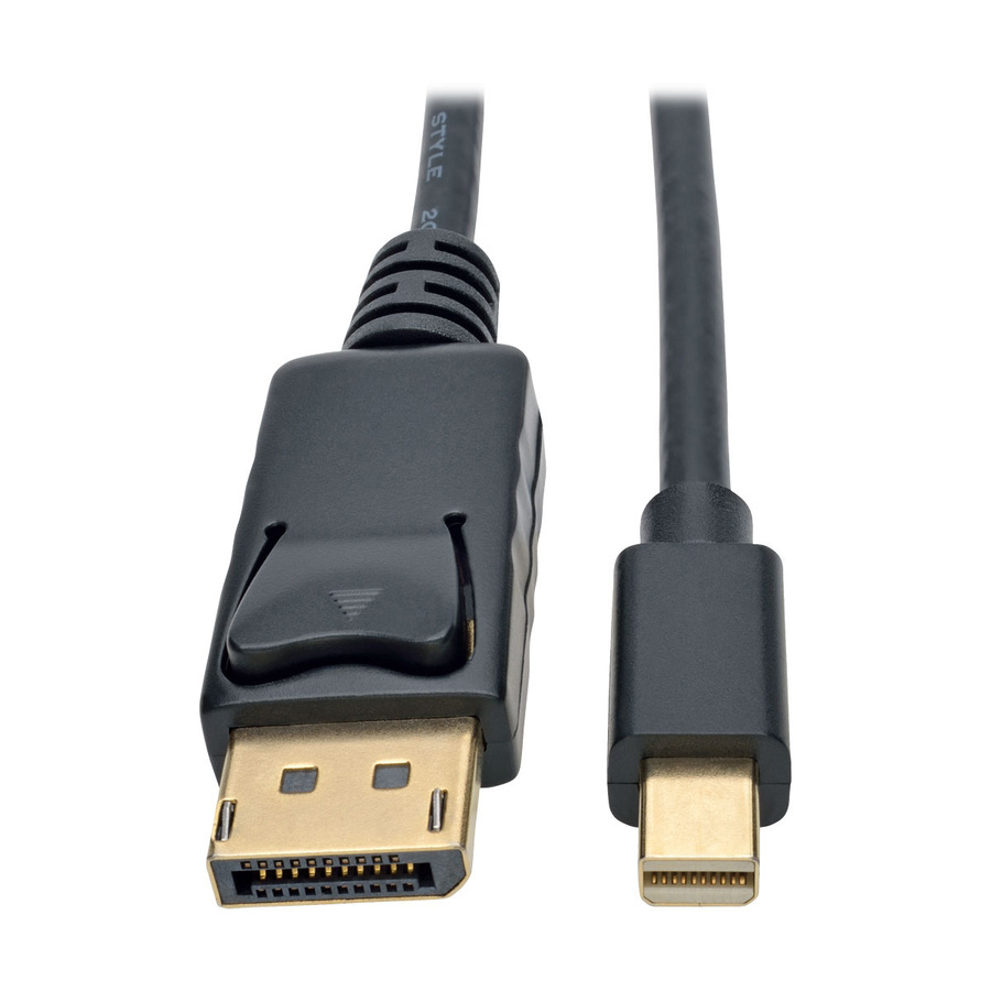 Tripp Lite by Eaton Mini DisplayPort to DisplayPort Adapter Cable 4K (M/M) DP Latching Connector Black 10 ft. (3.1 m)
