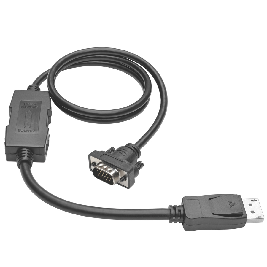 Eaton Tripp Lite Series DisplayPort 1.2 to VGA Active Adapter Cable (DP with Latches to HD15 M/M), 10 ft. (3.1 m), TAA