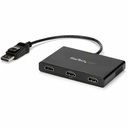 StarTech 3-Port Multi Monitor Adapter, DisplayPort to 3x HDMI MST Hub, Triple 1080p, Video Splitter for Extended Desktop Mode, Windows