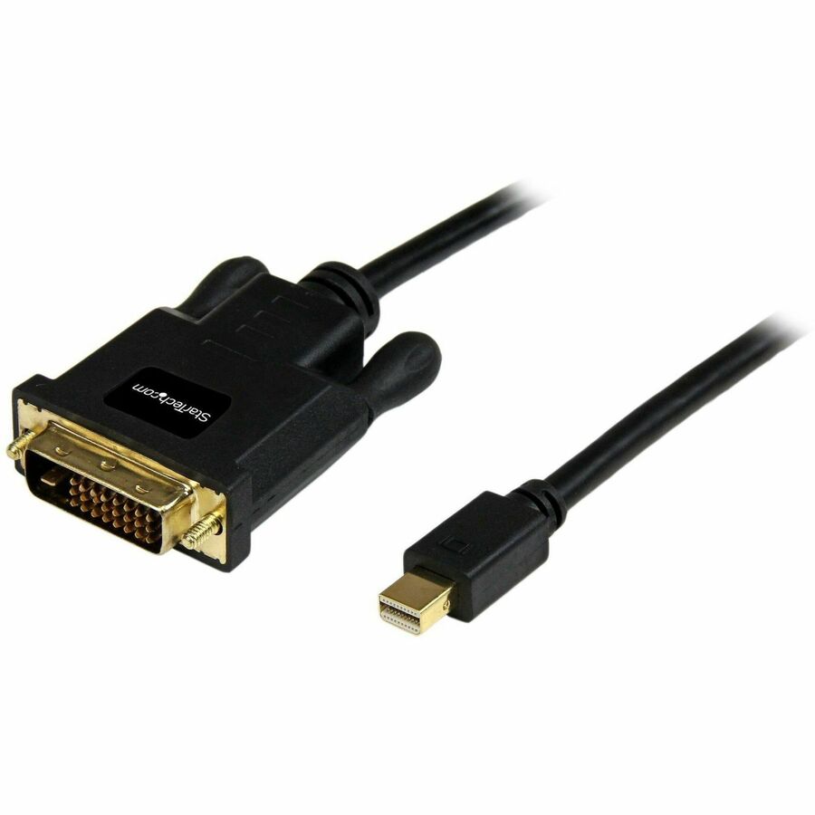 StarTech 6ft Mini DisplayPort to DVI Cable, Mini DP to DVI-D Adapter/Converter Cable, 1080p Video, mDP 1.2 to DVI Monitor/Display