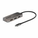 StarTech 3-Port USB-C Multi-Monitor Adapter, Type-C to 3x DisplayPort MST Hub, Triple 4K60Hz DP Display Extender / Splitter, Windows