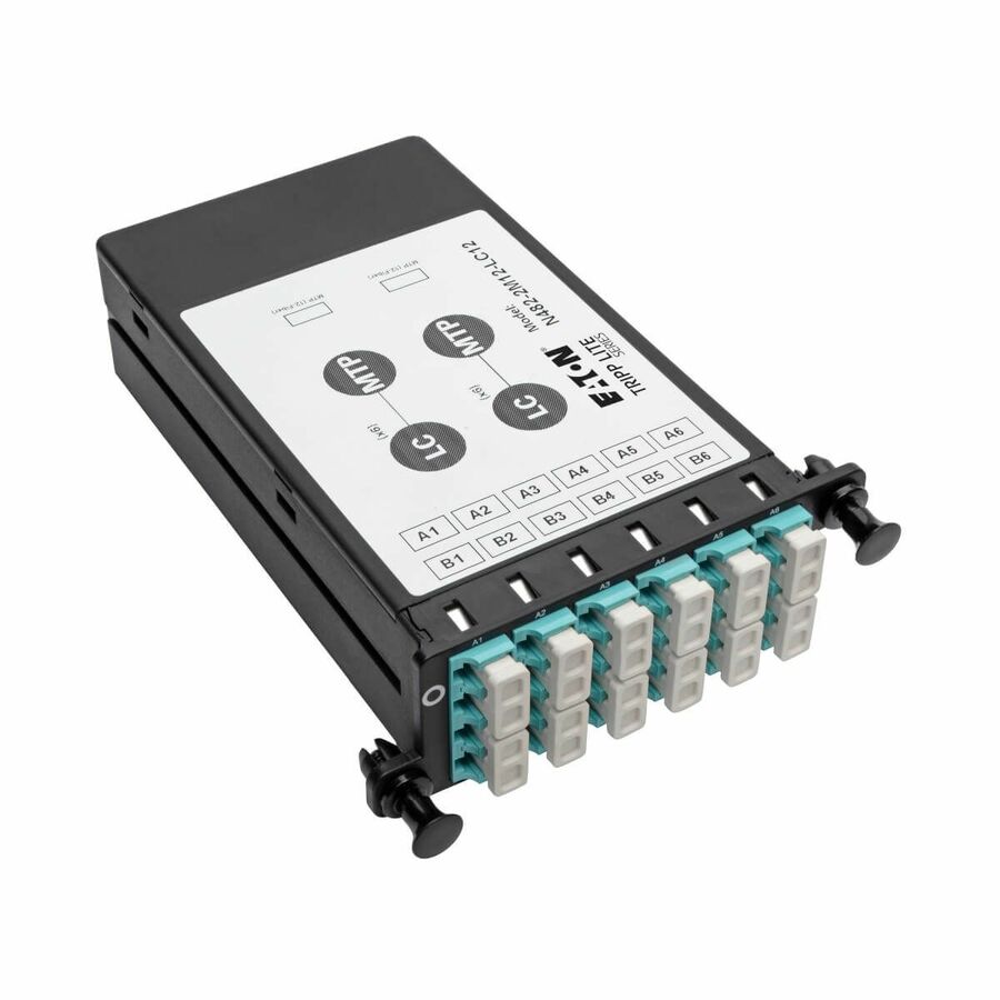 Eaton Tripp Lite Series 40Gb to 10Gb Breakout Cassette - (x2) 12-Fiber OM4 MTP/MPO ( Male with Pins ) to (x12) LC