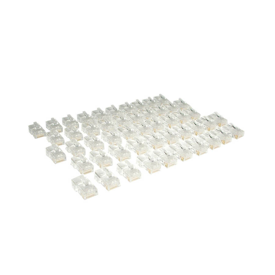 Tripp Lite by Eaton Cat5e RJ45 Modular In-Line Connectors for Stranded Cat5e Cable 50-Pack TAA