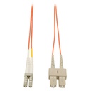 Tripp Lite by Eaton 3M Duplex Multimode 62.5/125 Fiber Optic Patch Cable LC/SC 10' 10ft 3 Meter