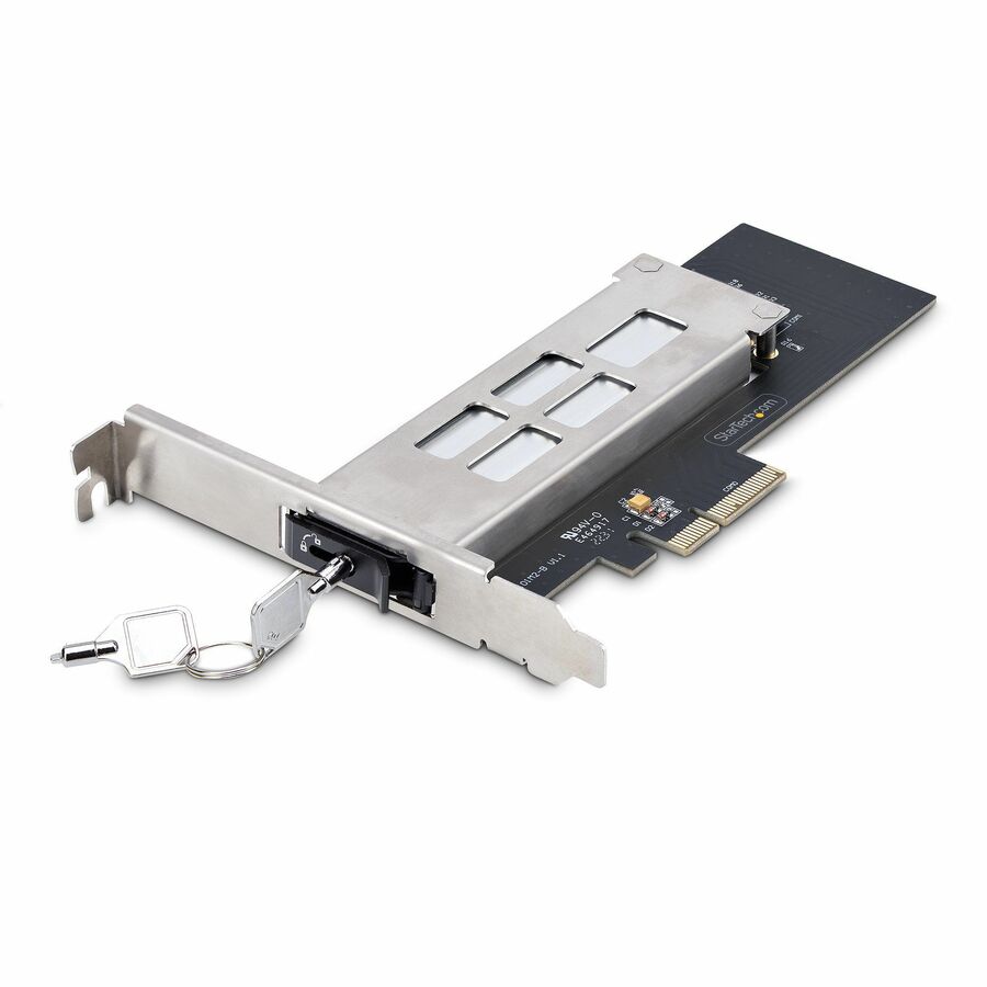 StarTech M.2 NVMe SSD to PCIe x4 Removable Mobile Rack for PCI Express Expansion Slot, Tool-less Installation, PCIe Hot-Swap Drive Bay