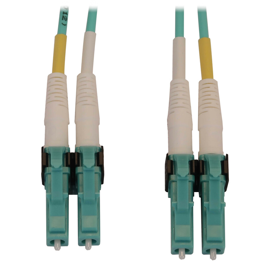 Eaton Tripp Lite Series 400G Multimode 50/125 OM4 Switchable Fiber Optic Cable (Duplex LC-PC M/M), LSZH, Aqua, 1 m (3.3 ft.)