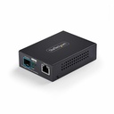StarTech 10GbE Open SFP+ Fiber Media Converter, Standalone 10 Gigabit Ethernet RJ-45 to 10GBASE-X SFP+, Single-Mode / Multi-Mode, TAA