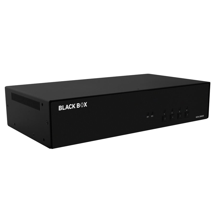 Black Box KVM Switch, NIAP 4.0 Certified - 4-Port, Dual-Monitor, DisplayPort, CAC