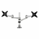 ViewSonic LCD-DMA-001 Monitor Desk Mounting Arm for 2 Monitors up to 24 Inches Each, VESA Compatible, Full Ergonomic Adjustability, 2-in-1 Mounting Base, and Built-In Cable Management