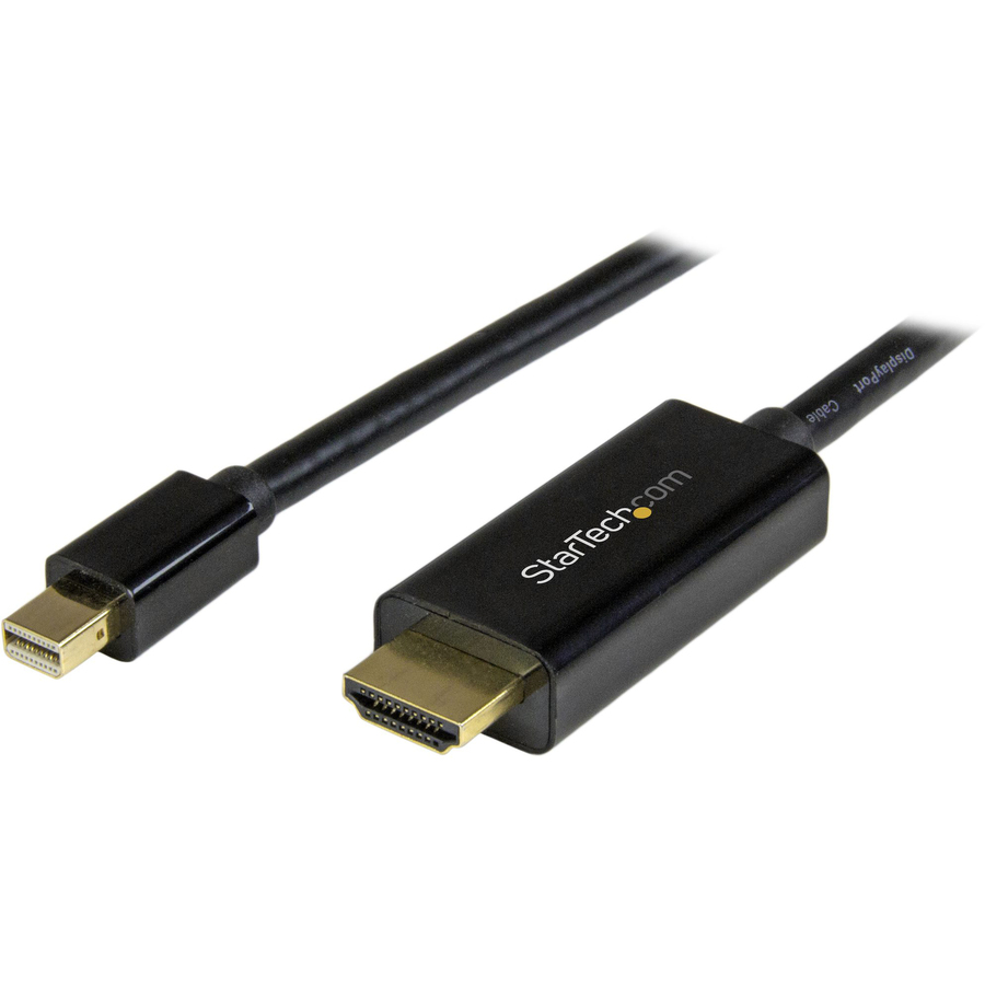 StarTech 15ft (5m) Mini DisplayPort to HDMI Cable, 4K 30Hz Video, Mini DP to HDMI Adapter/Converter Cable, mDP to HDMI Monitor/Display