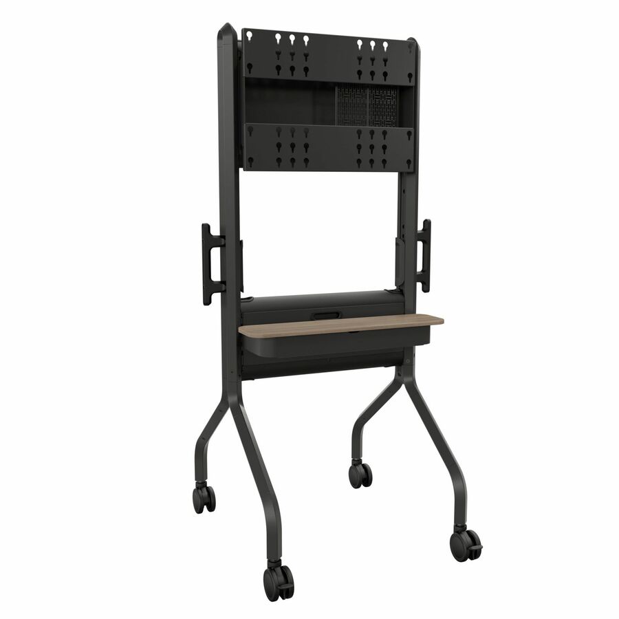 Chief Voyager Manual Height Adjustable AV Mobile Cart - For 50-85 Inch Displays - Mobile TV Cart - Black