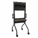 Chief Voyager Manual Height Adjustable AV Mobile Cart - For 50-85 Inch Displays - Mobile TV Cart - Black