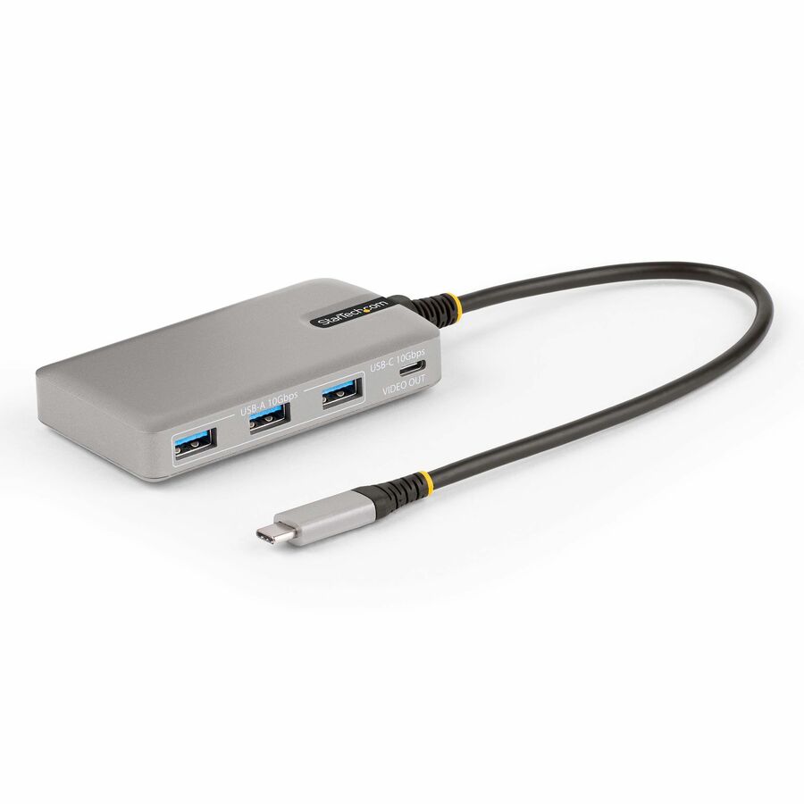 StarTech 4-Port USB-C Hub with USB-C DP Alt Mode Video Output, 3x USB-A, 1x USB-C, 100W Power Delivery Pass-Through, USB 3.2 10Gbps
