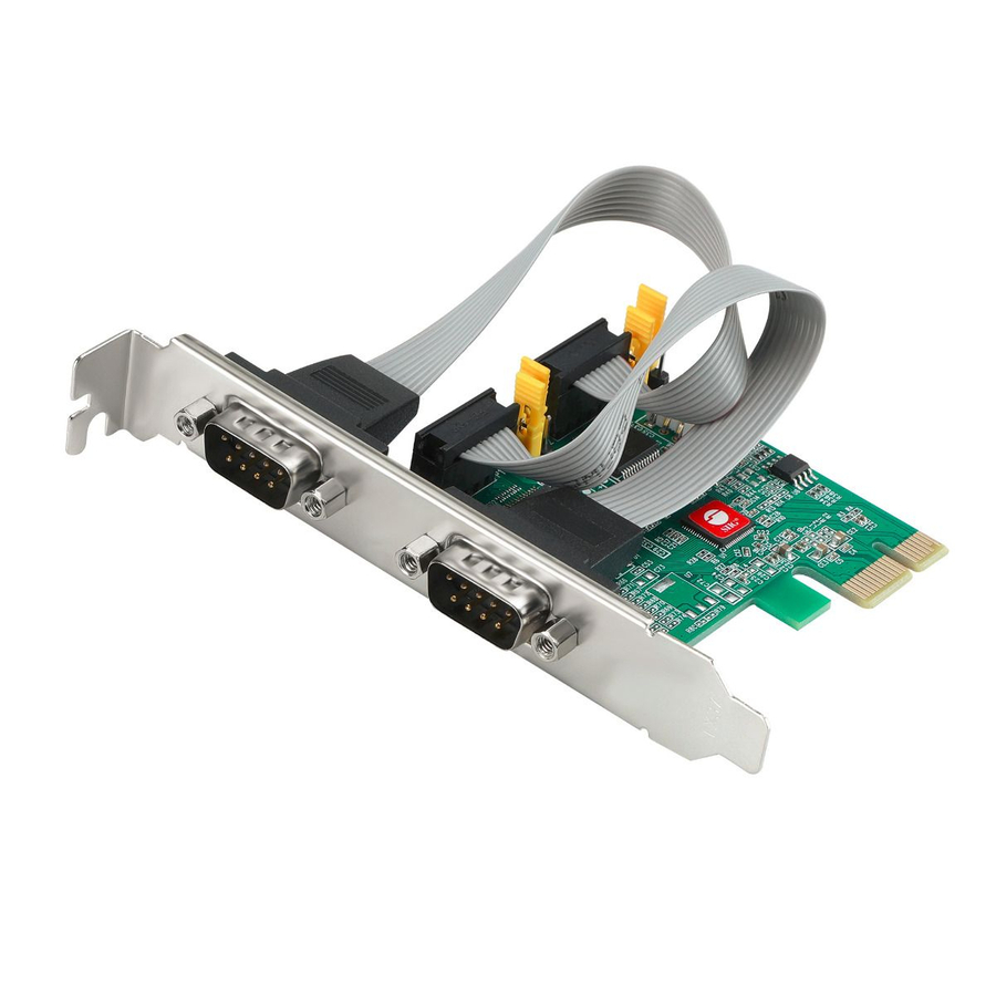 SIIG 2 Port DP Cyber RS-232 2S PCIe Card - 250Kbps