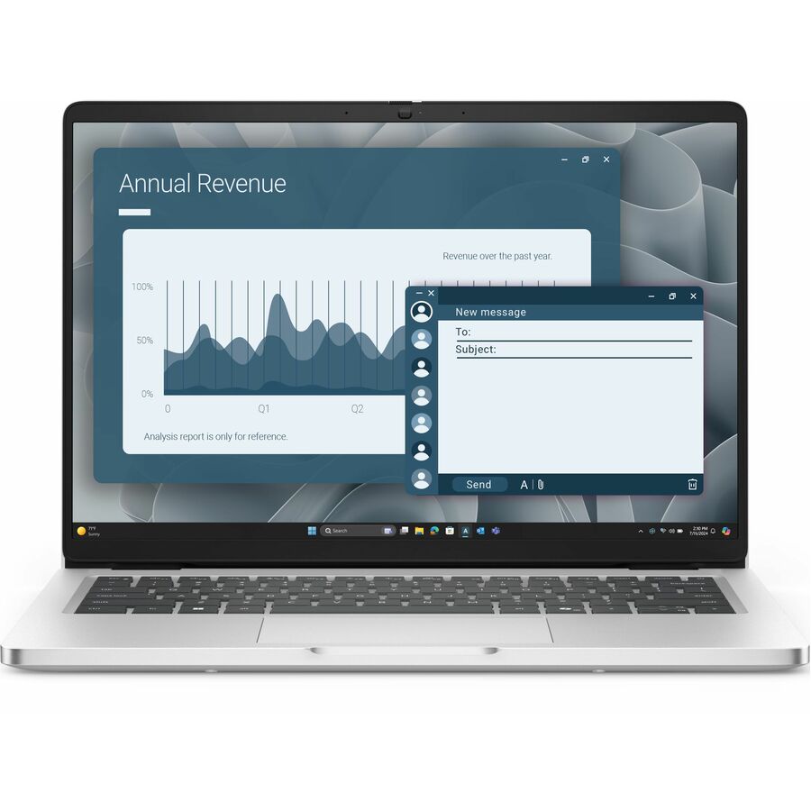 Dell Pro 14 PC14255 14" Copilot+ PC Notebook - Full HD Plus - 60 Hz - AMD Ryzen AI 7 350 - 16 GB - 512 GB SSD - English (US) Keyboard - Platinum Silver