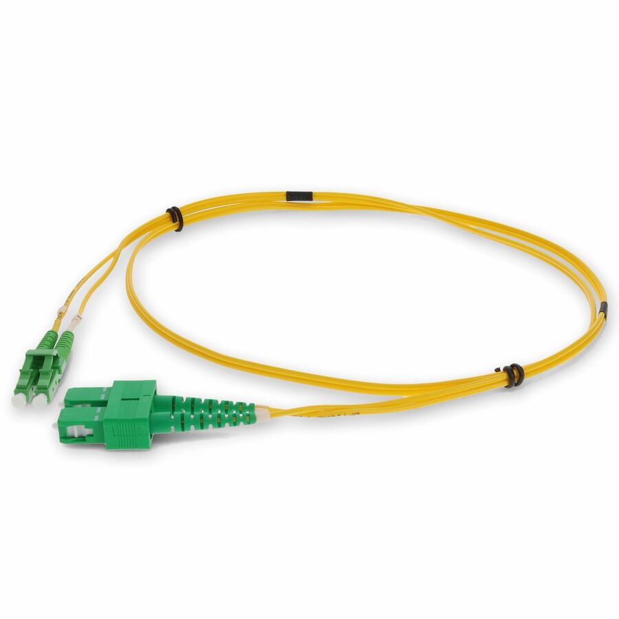 AddOn 2m ASC to ALC Yellow OS2 Duplex OFNR (Riser-Rated) SMF Fiber Patch Cable