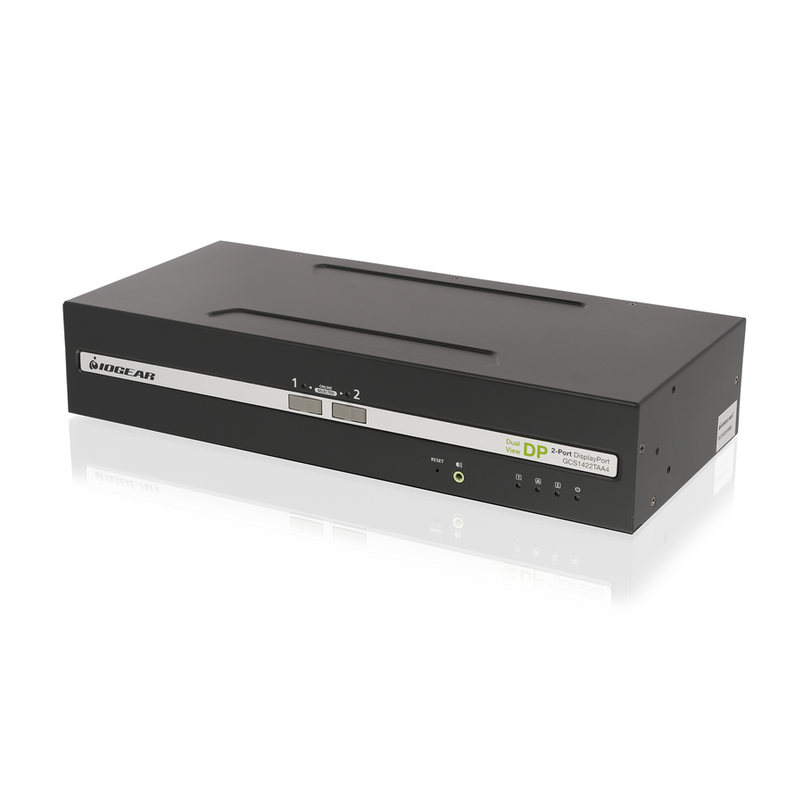 IOGEAR 2-Port Dual View DisplayPort KVM Switch w/Audio