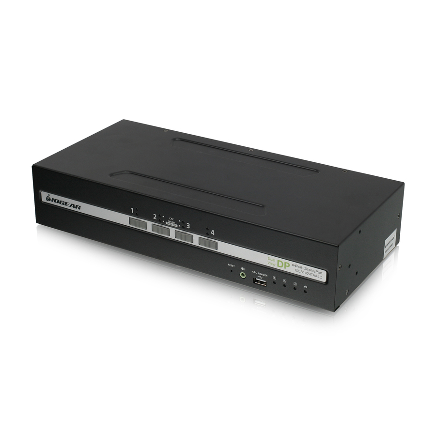IOGEAR 4-Port Dual View DisplayPort Secure KVM Switch w/Audio and CAC Support