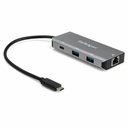 StarTech 3 Port USB C Hub with Gigabit Ethernet, 2x USB-A/1x USB-C, SuperSpeed 10Gbps USB 3.2 Gen 2 Type C Hub, USB Bus Powered, TAA