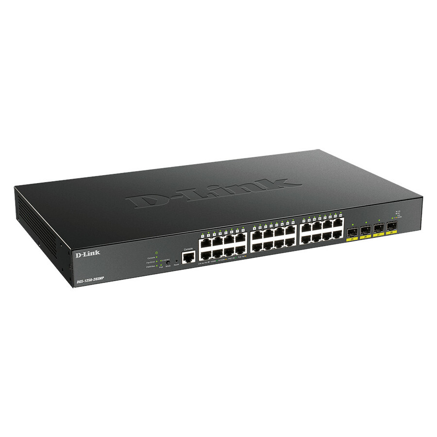 D-Link 28-Port 10-Gigabit Smart Managed PoE Switch