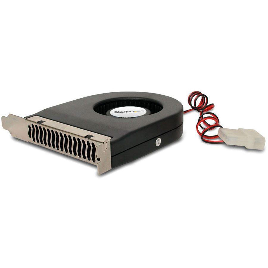 StarTech Expansion Slot Rear Exhaust Cooling Fan with LP4 Connector - PC Case Exhaust Fan/Video Card Cooler Fan - System fan kit