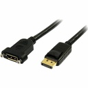 StarTech 3ft (1m) Panel Mount DisplayPort Cable, 4K x 2K Video, DisplayPort 1.2 Extension Cable Male to Female, DP Extender Cord
