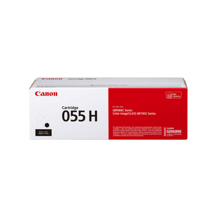 Canon 055 Original High Yield Laser Toner Cartridge - Black - 1 Pack