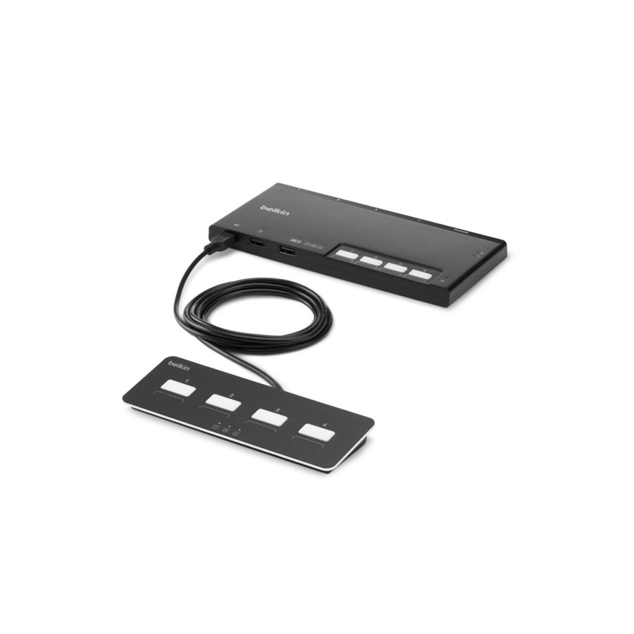 Belkin 4-Port Single Head DP Modular Secure KVM Switch PP4.0 W/ Remote
